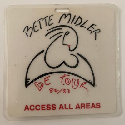Bette Midler '82-'83 All Access Tour Pass