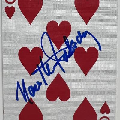 Nanette Fabray signed playing card
