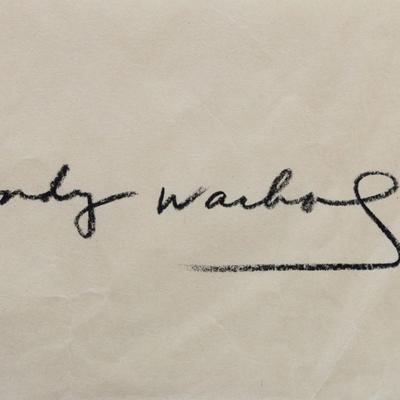 Andy Warhol signed slip