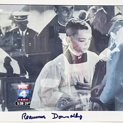 JFK funeral altar boy Reaumur Donnally signed photo
