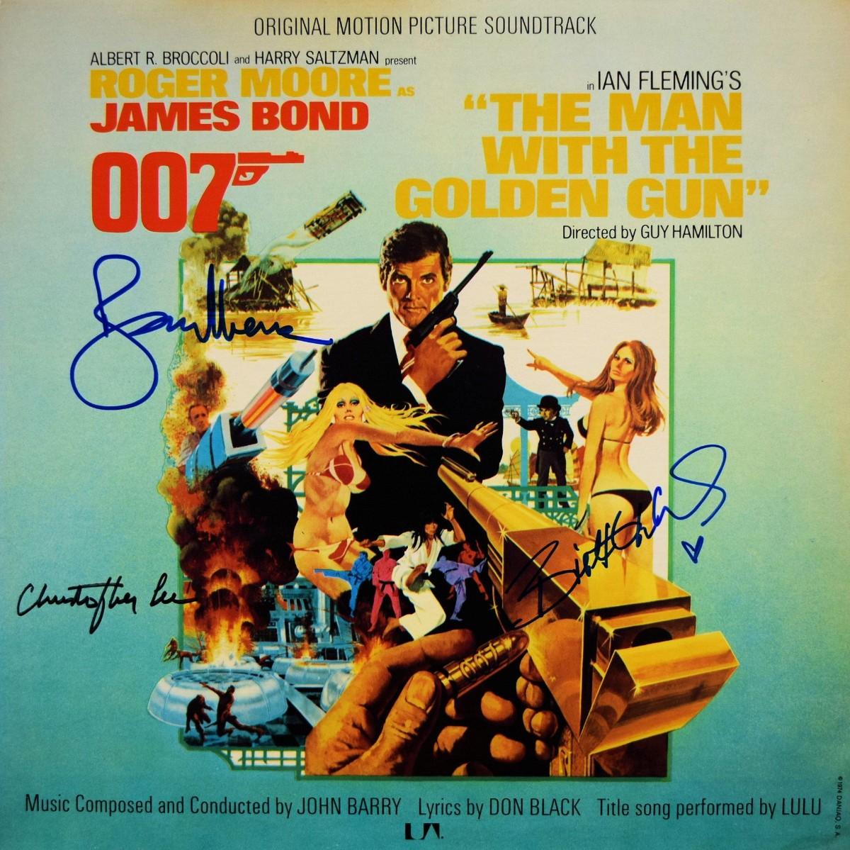 The Man With The Golden Gun cast signed Soundtrack | EstateSales.org