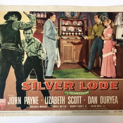 Silver Lode original 1954 vintage lobby card