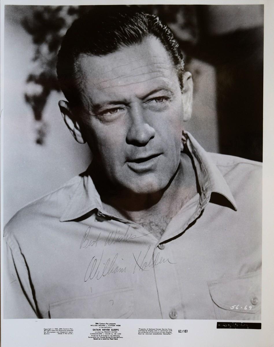 William Holden signed portrait photo | EstateSales.org