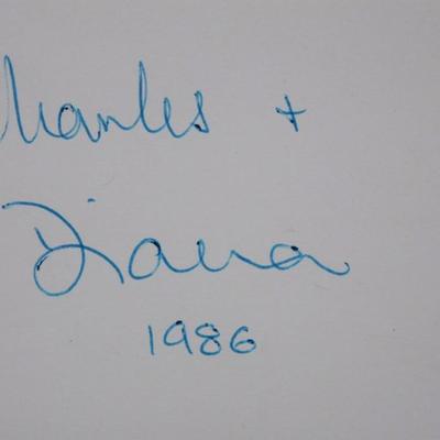 Princess Diana and Prince Charles signature slip