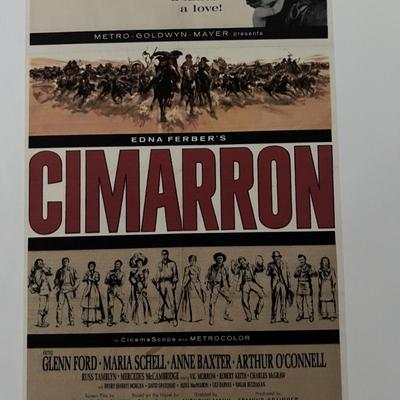 Cimarron Henry Morgan signed movie flyer