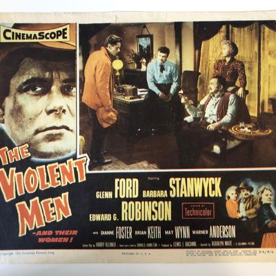 The Violent Men original 1954 vintage lobby card 