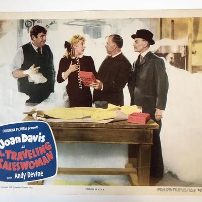 The Traveling Saleswoman original 1949 vintage lobby card