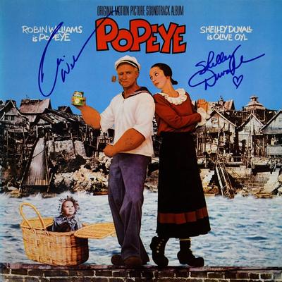 Popeye Robin Williams & Shelley Duvall signed soundtrack