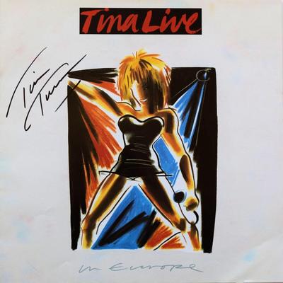 Tina Turner signed album insert