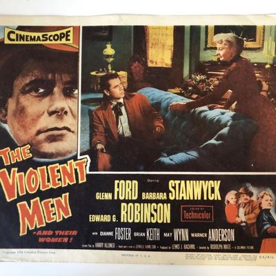 The Violent Men original 1954 vintage lobby card 