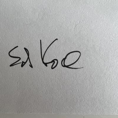 Ed Koch original signature