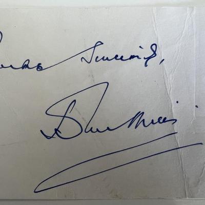 John Mills original signature 