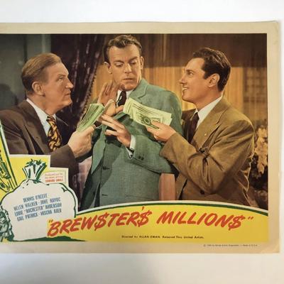 Brewster's Millions original 1945 vintage lobby card