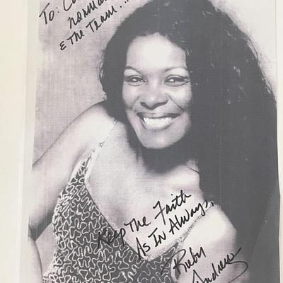 Ruby Andrews signed photo