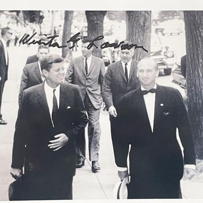 JFK secret service agent Winston Lawson signed photo