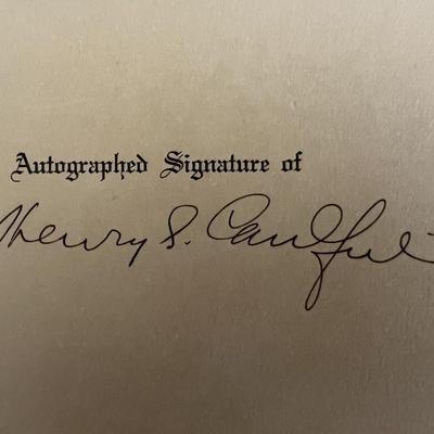 Former Governor of Missouri Henry S. Caulfield original signature