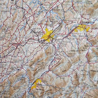 Johnson City Topographical Map & Regional Guides  (UH-JS)