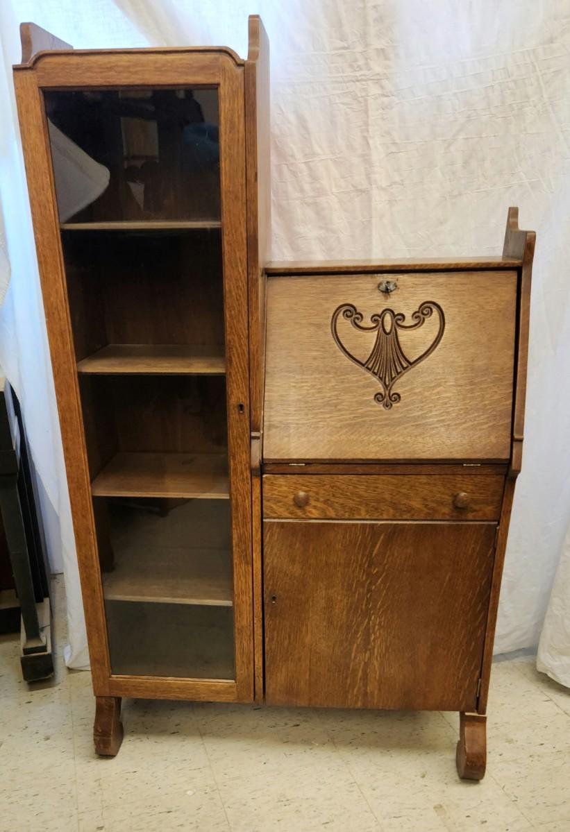 Antique oak side by side