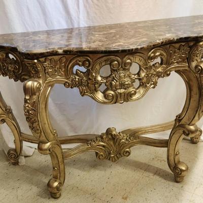 Louis XV marble topped console table