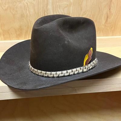 Three Stetson Hats - Beaver Felt & Straw, Size 7 1/4(PC2-RG)