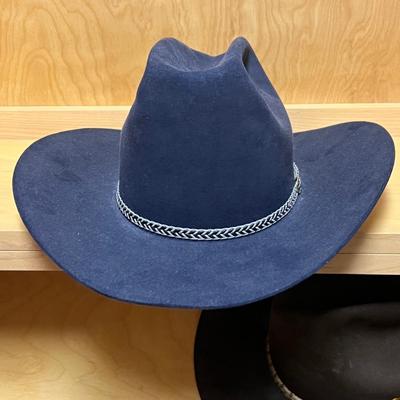 Three Stetson Hats - Beaver Felt & Straw, Size 7 1/4(PC2-RG)