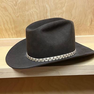 Three Stetson Hats - Beaver Felt & Straw, Size 7 1/4(PC2-RG)