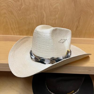 Three Stetson Hats - Beaver Felt & Straw, Size 7 1/4(PC2-RG)