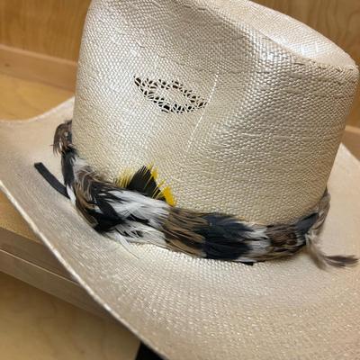 Three Stetson Hats - Beaver Felt & Straw, Size 7 1/4(PC2-RG)