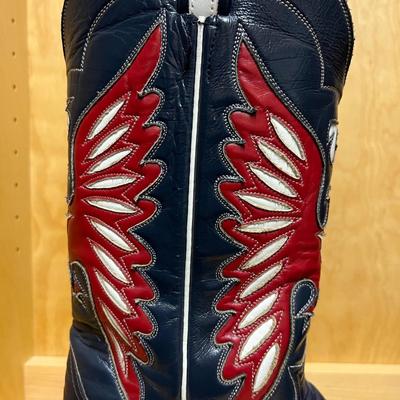 Tony Lama Leather Cowboy Boots -Mens Size 11 (PC2-RG)