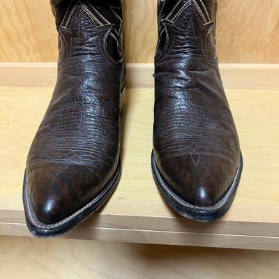 Tony Lama Leather Cowboy Boots -Mens Size 11 (PC2-RG)