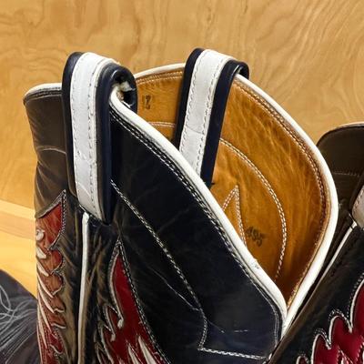 Tony Lama Leather Cowboy Boots -Mens Size 11 (PC2-RG)