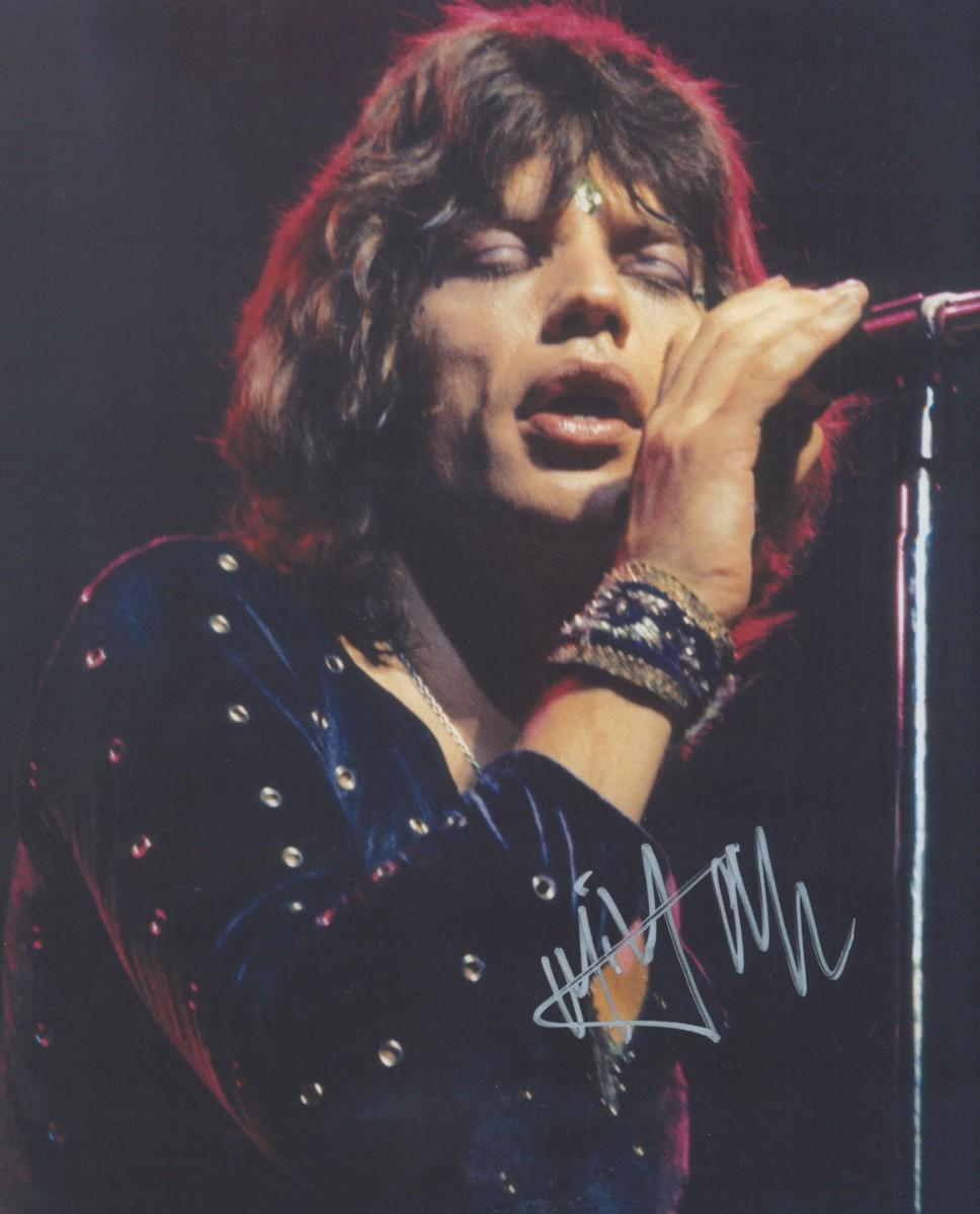 MICK JAGGER Signed Autographed Photo vintage image COA Hologram main image 0