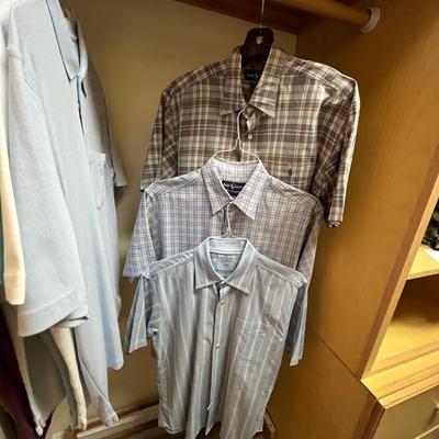 Neiman Marcus, RL, Lands End & More Menâ€™s Short Sleeve Shirts Size M/L (PC2-RG)