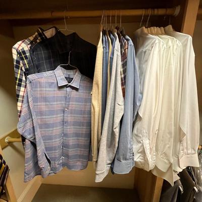 Menâ€™s M/L Long Sleeve Shirts - Lands End, Cooper Jones & More (PC2-RG)