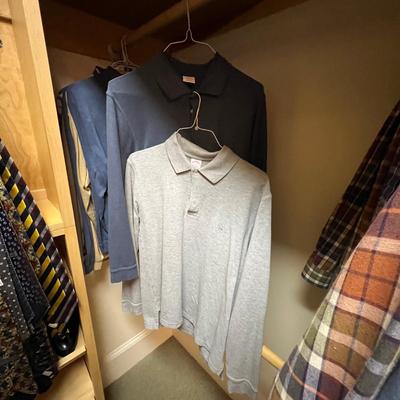 Menâ€™s M/L Long Sleeve Shirts - Lands End, Cooper Jones & More (PC2-RG)
