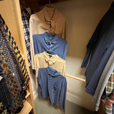 Menâ€™s M/L Long Sleeve Shirts - Lands End, Cooper Jones & More (PC2-RG)