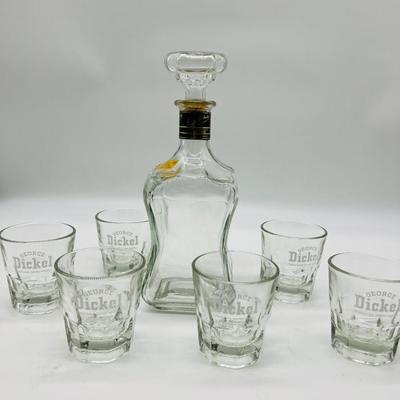 GEORGE DICKEL WHISKY Decanter & Glasses