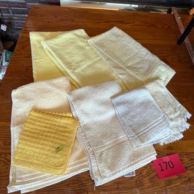 Lot of yellow towels