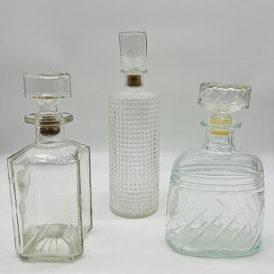 3 Glass Whisky Decanters