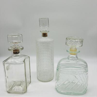 3 Glass Whisky Decanters