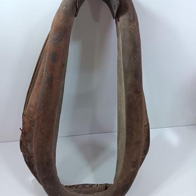 Horse Mule Collar Leather Yolk Western Antique Farm Rustic Decor