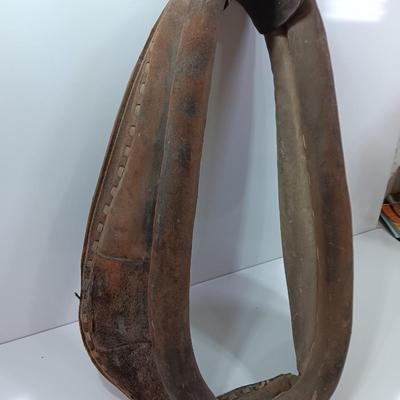 Horse Mule Collar Leather Yolk Western Antique Farm Rustic Decor