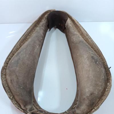Horse Mule Collar Leather Yolk Western Antique Farm Rustic Decor