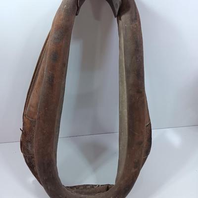 Horse Mule Collar Leather Yolk Western Antique Farm Rustic Decor