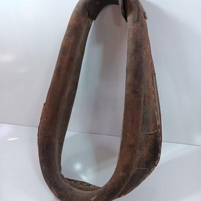 Horse Mule Collar Leather Yolk Western Antique Farm Rustic Decor