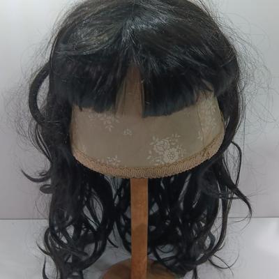 Two new black wigs one long hair one short hair