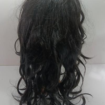 Two new black wigs one long hair one short hair