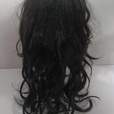 Two new black wigs one long hair one short hair