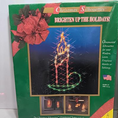 Christmas Lighted Silhouette Window Wall Table Decoration Candle Light 1 of 2