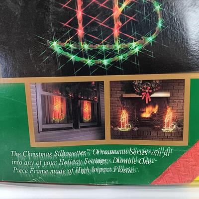 Christmas Lighted Silhouette Window Wall Table Decoration Candle Light 1 of 2